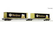 ROCO 6600320 Doppeltragwagen + Warsteiner Container