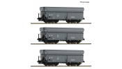 ROCO 6600324 3er Set Selbstentladewagen Wap PKP
