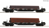 ROCO 6600355 2er Set Rungenwagen DB-AG Stahlzug #3 ROCO 6600355 2er Set Rungenwagen DB-AG Stahlzug #3