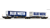 ROCO 6600362 Doppeltaschen-Tragwagen T2000 Cargonet + Blue Water ROCO 6600362 Doppeltaschen-Tragwagen T2000 Cargonet + Blue Water