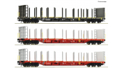 ROCO 6600371 3er Set Rungenwagen Rnoos-uz ÖBB ROCO 6600371 3er Set Rungenwagen Rnoos-uz ÖBB