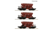 ROCO 6600387 3er Set Schotterwagen DB ROCO 6600387 3er Set Schotterwagen DB