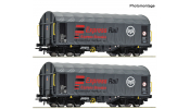 ROCO 6600455 2er Set Schiebeplanenwagen Express Rail ROCO 6600455 2er Set Schiebeplanenwagen Express Rail