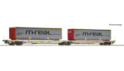 ROCO 6600457 Doppeltaschenwagen T2000 + MReal ROCO 6600457 Doppeltaschenwagen T2000 + MReal