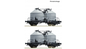 ROCO 6600467 2er Set Zementsilowagen DR