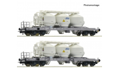 ROCO 6600474 2er Set Staubsilowagen Pultrans