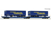 ROCO 6600482 Doppeltaschen-Tragwagen T3000 VTG + LKW-Walter