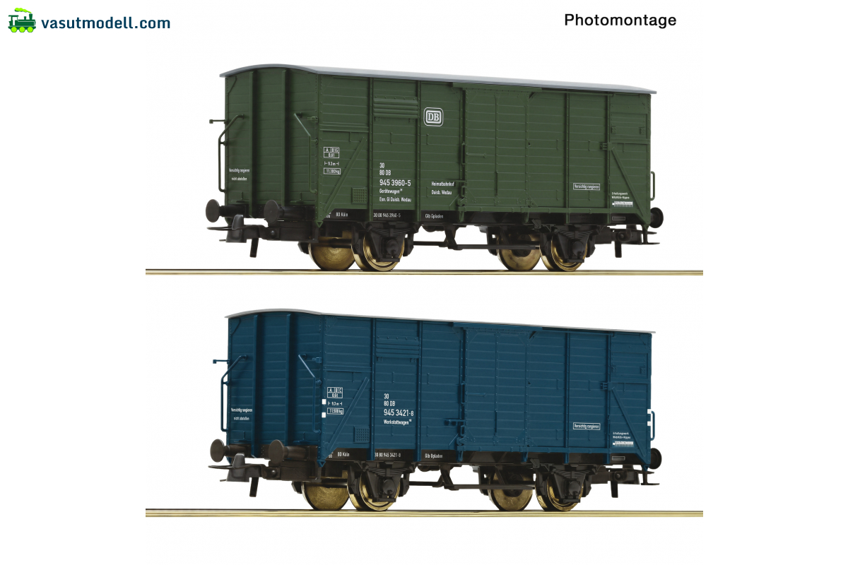 ROCO 6600490 2er Set gedeckte Güterwagen G10 DB ROCO 6600490 2er Set gedeckte Güterwagen G10 DB