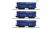 ROCO 6600494 3er Set Selbstentladewagen Fals PKP Cargo