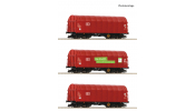 ROCO 6680012 3er Set Schiebeplanenwag. DB-A