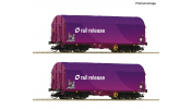 ROCO 6680024 2er Set Schiebeplanenwagen Rail Release