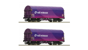 ROCO 6680024 2er Set Schiebeplanenwagen Rail Release