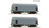 ROCO 6680025 2er Set Schiebeplanenwagen CD Cargo