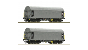 ROCO 6680025 2er Set Schiebeplanenwagen CD Cargo
