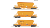 ROCO 6680063 3er Set Kaliwagen Wascosa