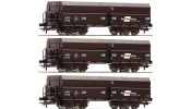 ROCO 67105 Önürítős teherkocsi (3 db), Fals, Rail Cargo Austria, ÖBB, VI ROCO 67105 Önürítős teherkocsi (3 db), Fals, Rail Cargo Austria, ÖBB, VI
