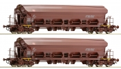 ROCO 67273 Eltolható tetejű önürítős teherkocsi (2 db), Facs, DB-AG, V ROCO 67273 Eltolható tetejű önürítős teherkocsi (2 db), Facs, DB-AG, V