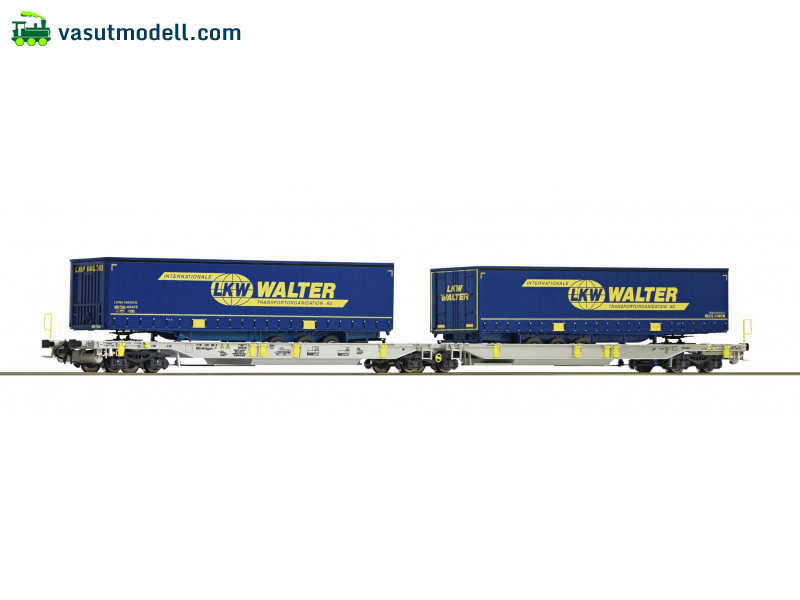 ROCO 67398 Nyitott (zsebes) iker-teherkocsi, LKW Walter ROCO 67398 Nyitott (zsebes) iker-teherkocsi, LKW Walter