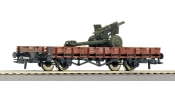 ROCO 67805 Rakoncás teherkocsi, DB, 105mm tüzérségi ágyúval ROCO 67805 Rakoncás teherkocsi, DB, 105mm tüzérségi ágyúval