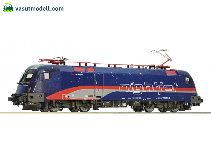 ROCO 73242 Villanymozdony, Rh 1116 195, Nightjet, ÖBB, VI, DCC-hangos ROCO 73242 Villanymozdony, Rh 1116 195, Nightjet, ÖBB, VI, DCC-hangos