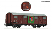 ROCO 76608 Gedeckter Güterwagen + Schlussbeleuchtung DR