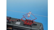 Sommerfeldt 741 H0 Stromabn., DBS 54 rot lackiert . H0 Pantograph, scissors type, DB, type, DBS 54, red
