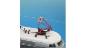 Sommerfeldt 765 H0 Einholmstromabn. SBS 81 rot lackiert H0 Pantograph, single spar type, DB, SBS 81 red