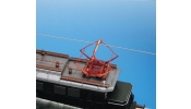 Sommerfeldt 820 H0 Stromabn. SBS 9 ohne Isolatoren rot H0 Pantograph, scissors type, DRG, type SBS 9