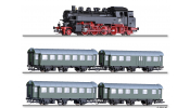 TILLIG 1004 Zugset DB-Personenzug 50er Jahre, bestehend aus Dampflokomotive BR 86, Reisezugwagen-Paar 2./3.Klass TILLIG 1004 Zugset DB-Personenzug 50er Jahre, bestehend aus Dampflokomotive BR 86, Reisezugwagen-Paar 2./3.Klass