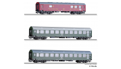 TILLIG 1013 Reisezugwagenset Interzonenzug 3 der DR, bestehend aus einem Speisewagen WRg, einem Reisezugwagen 2. TILLIG 1013 Reisezugwagenset Interzonenzug 3 der DR, bestehend aus einem Speisewagen WRg, einem Reisezugwagen 2.