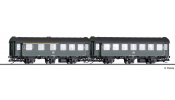 TILLIG 1015 Reisezugwagen-Paar der DB, bestehend aus einem 1./2. Klasse und einem 2. Klasse Reisezugwagen, Ep. I