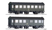 TILLIG 1051 Reisezugwagen-Paar 2. Klasse/2. Klasse mit Packabteil, DB, IV