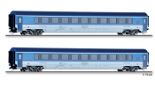 TILLIG 1060 Reisezugwagenset der ÈD, bestehend aus zwei Reisezugwagen 2. Klasse Bpmz 891, Ep. VI