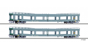 TILLIG 1135 Autotransportwagen-Set der DR, bestehend aus zwei Autotransportwagen DDm