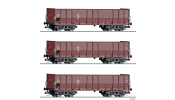 TILLIG 1141 Güterwagenset der DR, bestehend aus drei offenen Güterwagen Oor