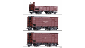 TILLIG 1273 Güterwagenset der NWE / GHE, bestehend aus einem offenen Güterwagen und zwei gedeckten Güterwagen, E