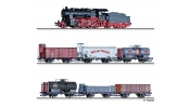 TILLIG 1456 Güterzugset, DRG, PKP, ČSD, NS und ETAT France, Gőzmozdony, BR 56.20 und sechs Güterwagen verschiedener Bah TILLIG 1456 Güterzugset, DRG, PKP, ČSD, NS und ETAT France, Gőzmozdony, BR 56.20 und sechs Güterwagen verschiedener Bah