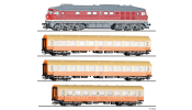 TILLIG 1502 Premium-Einsteiger-Set: Reisezug Städteexpressder DR, bestehend aus Diesellokomotive BR 132, einem