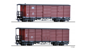 TILLIG 15941 H0m Güterwagenset der DR, bestehend aus zwei unterschiedlichen gedeckten Güterwagen, Ep. III -FORMNEUHEIT-