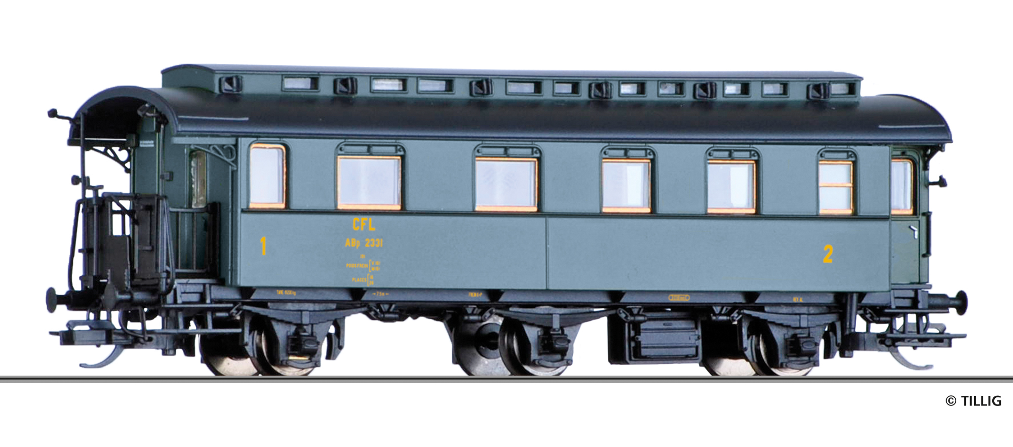 TILLIG 16052 Személykocsi, 1/2. osztály, CFL, III - vasutmodell.com