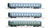 TILLIG 1722 Reisezugwagenset Regierungszug, DR, bestehend aus zwei Reisezugwagen, Bauart Halberstadt, und einem Schlafwagen WLAB, Typ Y, I TILLIG 1722 Reisezugwagenset Regierungszug, DR, bestehend aus zwei Reisezugwagen, Bauart Halberstadt, und einem Schlafwagen WLAB, Typ Y, I