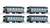 TILLIG 1727 Reisezugwagenset, DR, bestehend aus vier Personenwagen (1x Bci, 2x Ci, 1x CPwi), III TILLIG 1727 Reisezugwagenset, DR, bestehend aus vier Personenwagen (1x Bci, 2x Ci, 1x CPwi), III