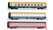 TILLIG 1777 Reisezugwagenset Vindobona 2 der DR/ÖBB, bestehend aus drei Reisezugwagen, Ep. IV TILLIG 1777 Reisezugwagenset Vindobona 2 der DR/ÖBB, bestehend aus drei Reisezugwagen, Ep. IV