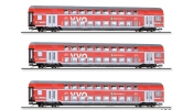 TILLIG 1787 Reisezugwagenset VVO der DB AG, bestehend aus drei Doppelstockwagen, Ep. VI TILLIG 1787 Reisezugwagenset VVO der DB AG, bestehend aus drei Doppelstockwagen, Ep. VI
