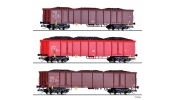 TILLIG 1794 Güterwagenset der DB AG, bestehend aus drei offenen Güterwagen, beladen mit Steinkohle, Ep. V TILLIG 1794 Güterwagenset der DB AG, bestehend aus drei offenen Güterwagen, beladen mit Steinkohle, Ep. V