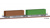 TILLIG 18061 Containertragwagen Sggmrss der PKP Cargo, beladen mit zwei 40-Containern, Ep. VI -FORMNEUHEIT- TILLIG 18061 Containertragwagen Sggmrss der PKP Cargo, beladen mit zwei 40-Containern, Ep. VI -FORMNEUHEIT-