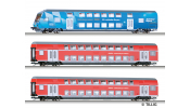 TILLIG 1816 Reisezugwagenset SüdostBayernBahn der DB AG, bestehend aus einem Doppelstock-Steuerwagen und zwei Doppelstockwagen, Ep. VI TILLIG 1816 Reisezugwagenset SüdostBayernBahn der DB AG, bestehend aus einem Doppelstock-Steuerwagen und zwei Doppelstockwagen, Ep. VI