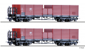 TILLIG 5924 Güterwagenset der DR, bestehend aus zwei offenen Güterwagen OO, Ep. III