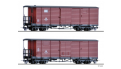 TILLIG 5940 Güterwagenset der DR, bestehend aus zwei unterschiedlichen gedeckten Güterwagen, Ep. III -FORMNEUHEIT-