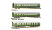 TILLIG 70039 Reisezugwagenset Salonwagenzug 2 der DR, bestehend aus Salonwagen A, Beiwagen zu Salonwagen A und Salonschlafwagen, Ep. IV -FORM TILLIG 70039 Reisezugwagenset Salonwagenzug 2 der DR, bestehend aus Salonwagen A, Beiwagen zu Salonwagen A und Salonschlafwagen, Ep. IV -FORM